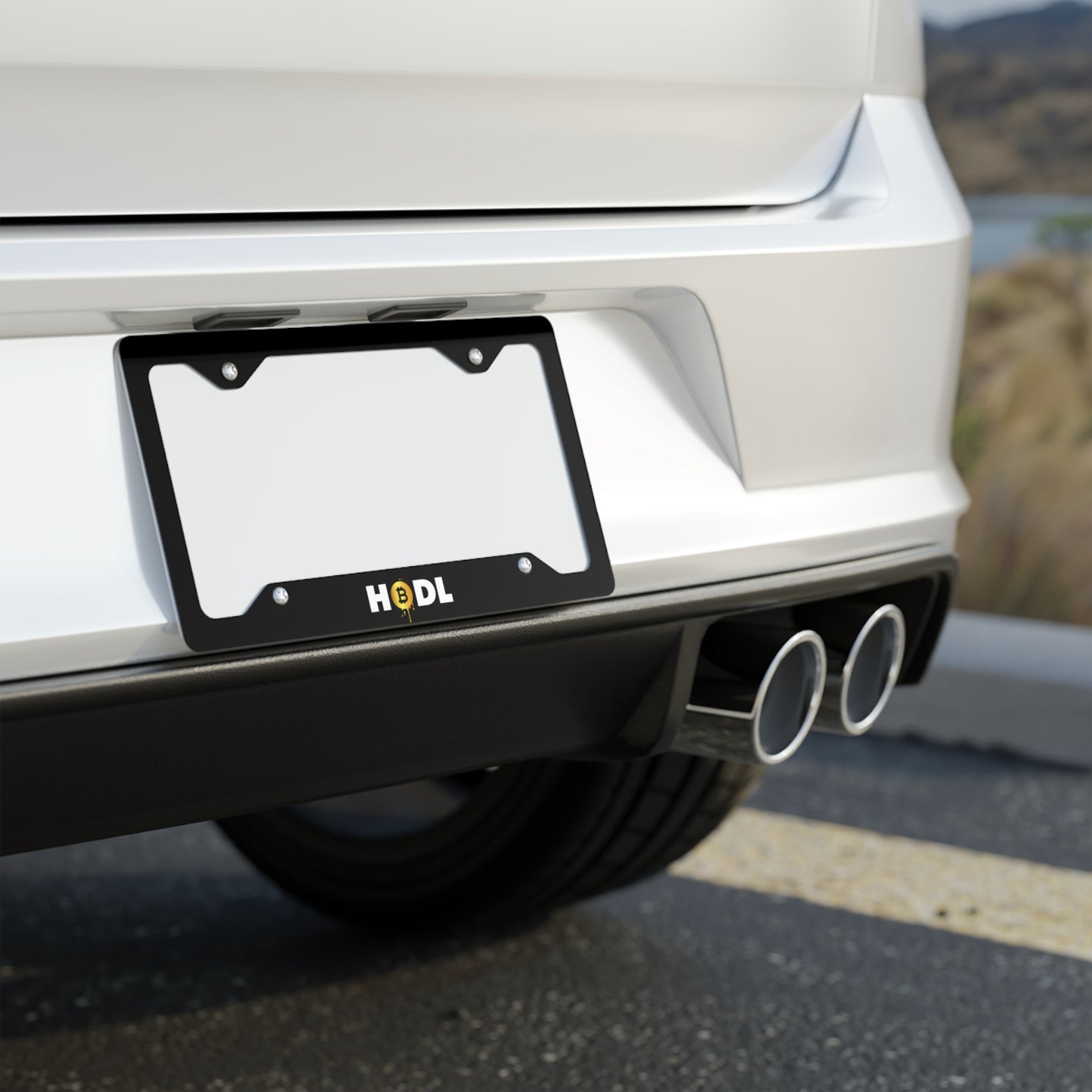 HODL Metal License Plate Frame