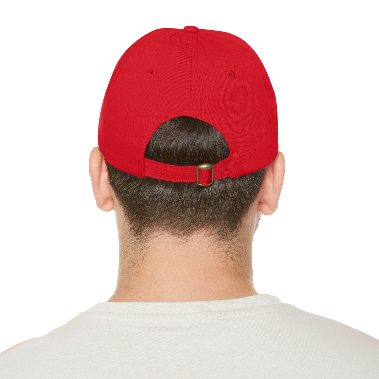 Self Made Bitcoiner Red Hat with Leather Patch (Crypto Currency, Bitcoin, Hat)