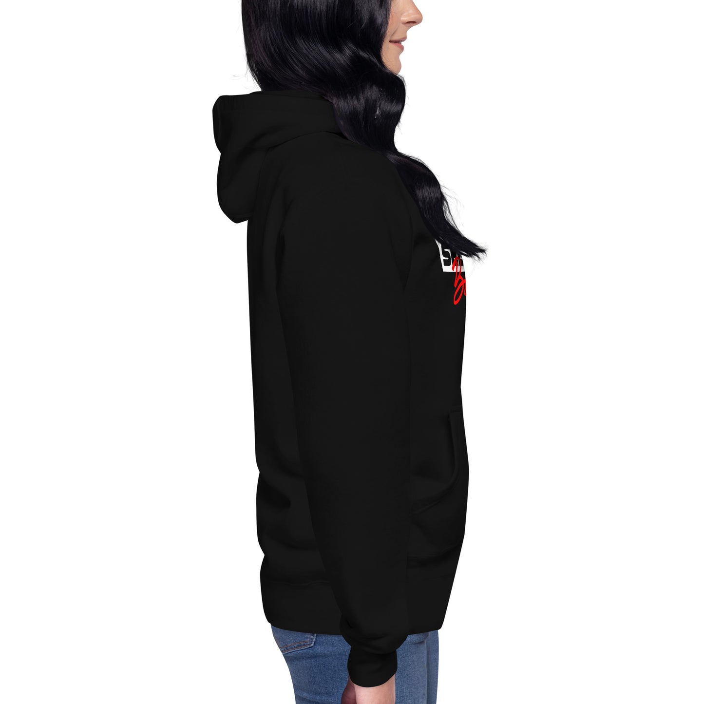 Self Made Bitcoiner Black hoodie with HODL on left sleeve (Unisex Hoodie)