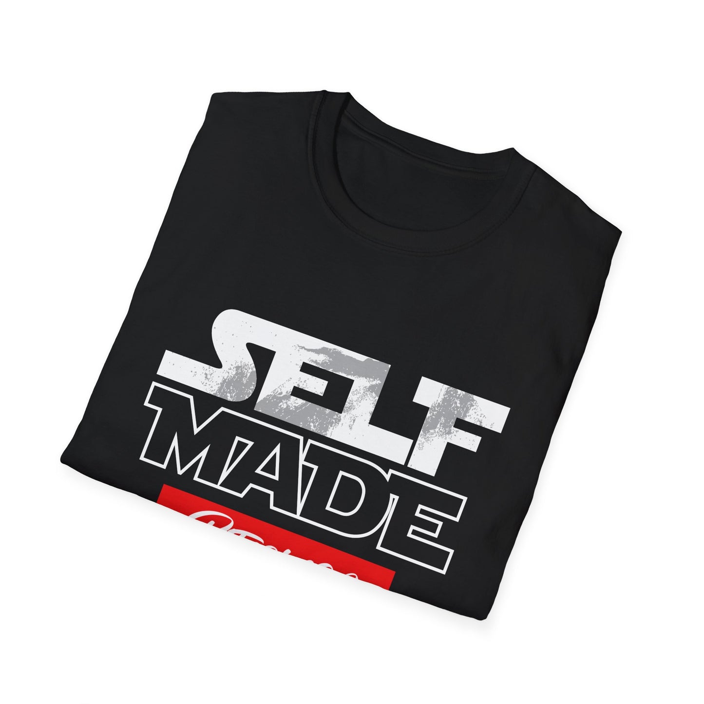 SELF MADE Black Bitcoiner T-Shirt & HODL on back (Unisex Softstyle T-Shirt)