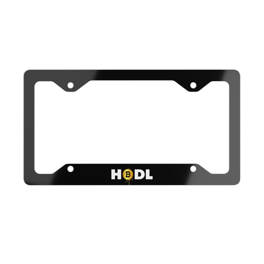 HODL Metal License Plate Frame